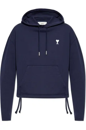 Ami Dames, Sweatshirts & Hoodies, Blauw, Maat: S Katoen