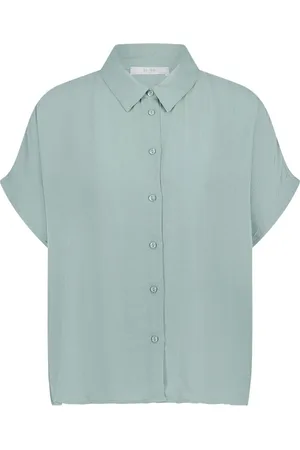 BY-BAR Dames, Blouses & Shirts, Blauw, Maat: M Viscose