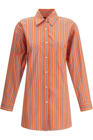 Etro Dames, Blouses & Shirts, Oranje, Maat: S Katoen