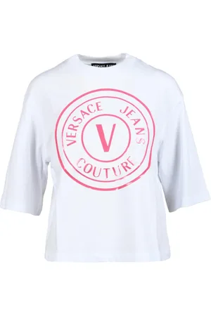 VERSACE Dames, Tops, Wit, Maat: S Katoen