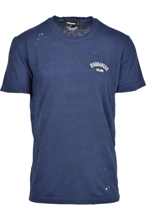 Dsquared2 Heren, Tops, Blauw, Maat: M Katoen