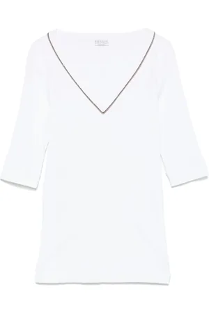 Brunello Cucinelli Dames, Tops, Wit, Maat: M