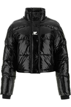 Courrèges Dames, Jassen, Zwart, Maat: S Vinyl