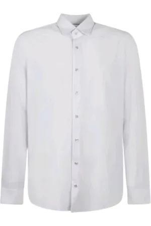 Michael Kors Heren, Overhemden, Wit, Maat: 5XL Poliester