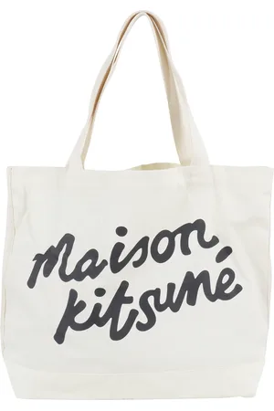 Maison Kitsuné Dames, Tassen, Wit, Maat: ONE Size Katoen