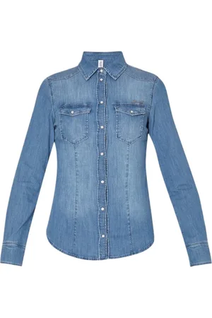 Liu Jo Dames, Blouses & Shirts, Blauw, Maat: M Denim