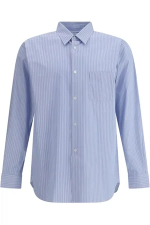 Comme des Garçons Heren, Overhemden, Blauw, Maat: XL Katoen