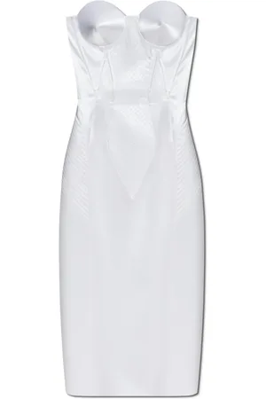 Dolce & Gabbana Dames, Jurken, Wit, Maat: XS Satijn