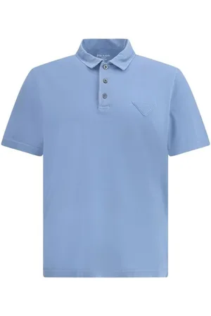 Prada Heren, Tops, Blauw, Maat: M Katoen