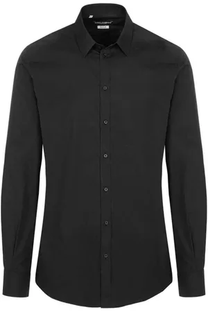 Dolce & Gabbana Heren, Overhemden, Zwart, Maat: M Katoen