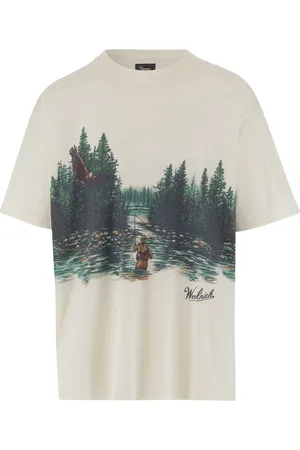 Woolrich Heren, Tops, Wit, Maat: M Katoen