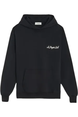 A PAPER KID Heren, Sweatshirts & Hoodies, Zwart, Maat: S Katoen