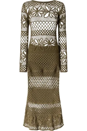 Pinko Dames, Jurken, Groen, Maat: S Viscose