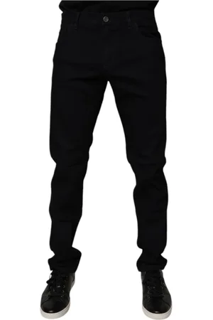 Dolce & Gabbana Heren, Jeans, Zwart, Maat: 4XL Katoen