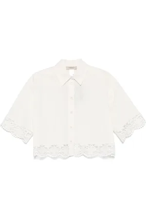 Twin-Set Dames, Blouses & Shirts, Wit, Maat: M