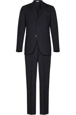 Boglioli Heren, Pakken, Blauw, Maat: L Wol