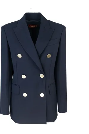 Max Mara Dames, Jassen, Blauw, Maat: M