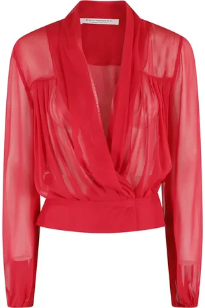 Serafini Dames, Blouses & Shirts, Rood, Maat: XS Zijde