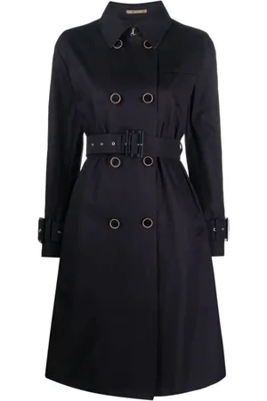 HERNO Dames, Mantels, Blauw, Maat: XS Katoen