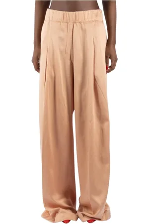 DRIES VAN NOTEN Dames, Broeken, Oranje, Maat: S Katoen