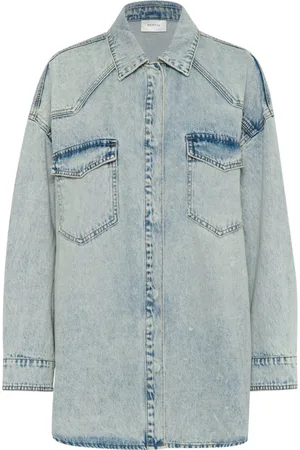 Gestuz Dames, Blouses & Shirts, Blauw, Maat: S Denim