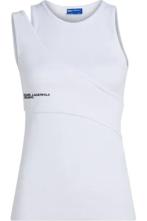 Karl Lagerfeld Dames, Tops, Wit, Maat: XS