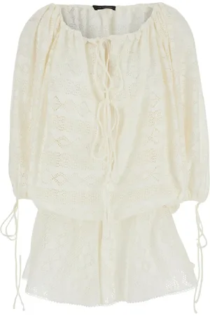 Andamane Dames, Jumpsuits & Playsuits, Wit, Maat: 2XS Katoen