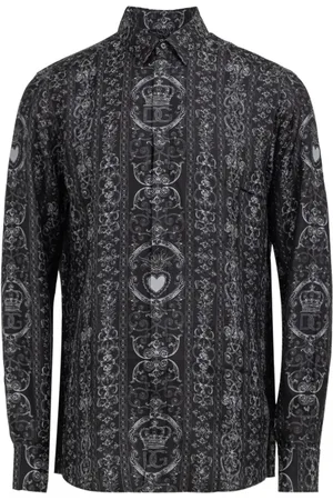 Dolce & Gabbana Heren, Overhemden, Grijs, Maat: 3XL Katoen