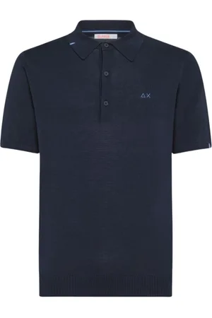 sun68 Heren, Tops, Blauw, Maat: L Katoen