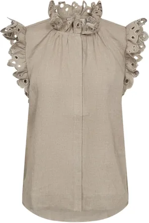 Copenhagen Muse Dames, Blouses & Shirts, , Maat: M Linnen