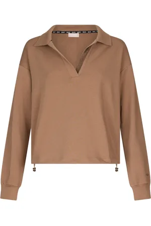 Liu Jo Dames, Sweatshirts & Hoodies, Bruin, Maat: S Katoen