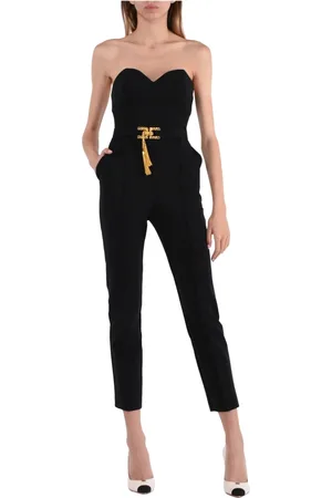 Elisabetta Franchi Dames, Jumpsuits & Playsuits, Zwart, Maat: XL Polyamide