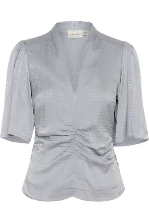 Gestuz Dames, Blouses & Shirts, Blauw, Maat: S Viscose