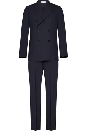 Boglioli Heren, Pakken, Blauw, Maat: XL Zijde