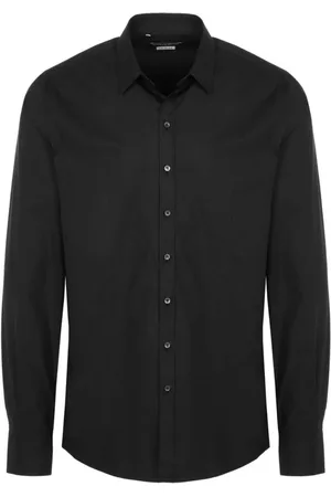Dolce & Gabbana Heren, Overhemden, Zwart, Maat: XS Katoen
