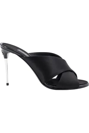 Dolce & Gabbana Dames, Schoenen, Zwart, Maat: 38 1/2 EU Satijn