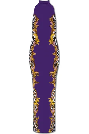 VERSACE Dames, Jurken, Paars, Maat: S