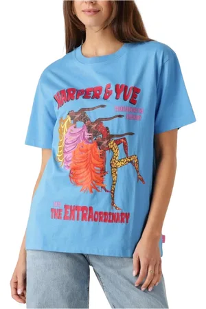 Harper & Yve Dames, Tops, Blauw, Maat: L Linnen