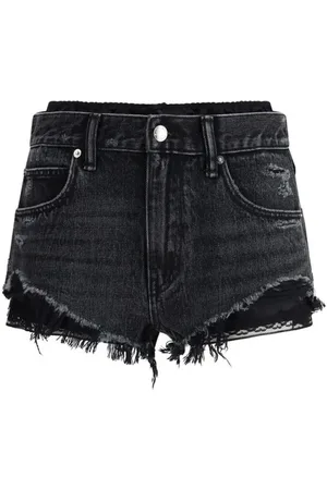 Alexander Wang Dames, Korte broeken, Zwart, Maat: W26 Zijde