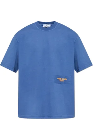 Stone Island Heren, Tops, Blauw, Maat: M Katoen