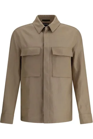 Ermenegildo Zegna Heren, Jassen, , Maat: XL Linnen