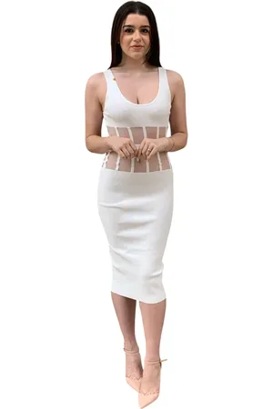 Elisabetta Franchi Dames, Jurken, Wit, Maat: L