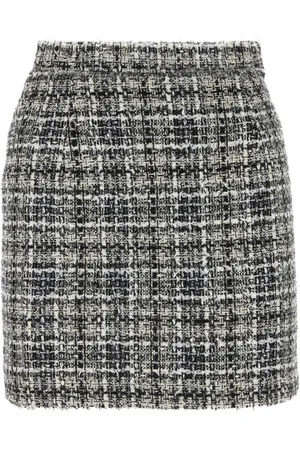 Alessandra Rich Dames, Rokken, Grijs, Maat: 2XS Tweed