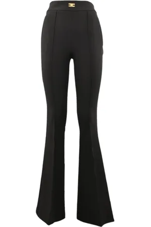 Elisabetta Franchi Dames, Broeken, Zwart, Maat: S