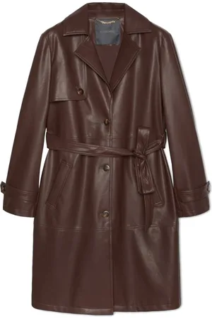 Elena Miro Dames, Mantels, Rood, Maat: 2XL Leer