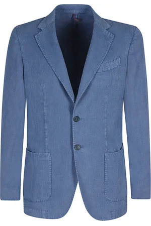 Biagio Santaniello Heren, Jassen, Blauw, Maat: M Katoen