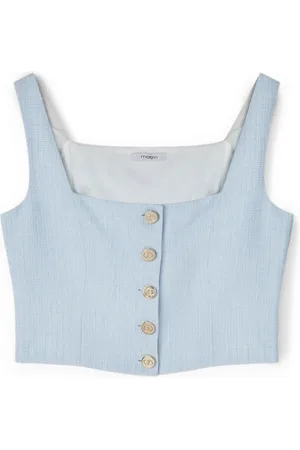 Motivi Dames, Tops, Blauw, Maat: M Tweed
