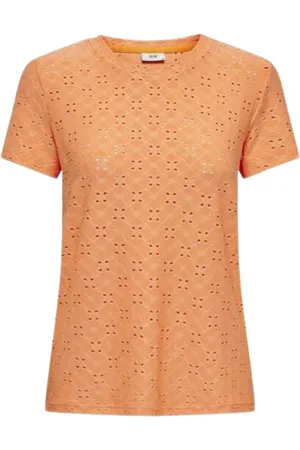 JACQUELINE DE YONG Dames, Tops, Oranje, Maat: S Poliester