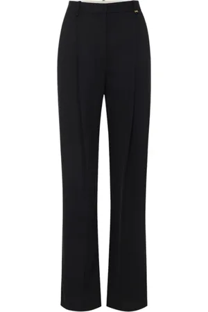 Elisabetta Franchi Dames, Broeken, Zwart, Maat: XL Wol