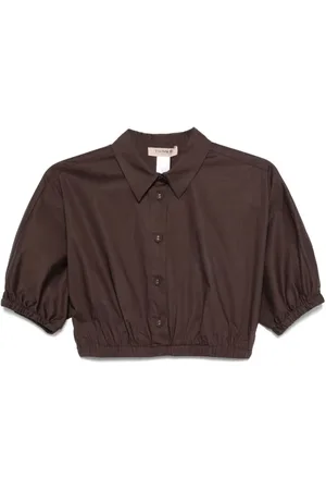 Twin-Set Dames, Blouses & Shirts, Bruin, Maat: M